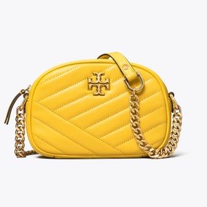Tory Burch Yellow Kira Chevron Crossbody Bag